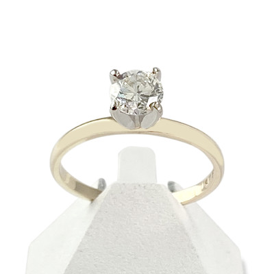 solitaire d'occasion 2 ors 585 diamant 0,60 carat - vue 1