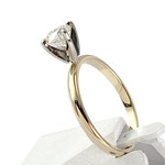 solitaire d'occasion 2 ors 585 diamant 0,60 carat - vue 2