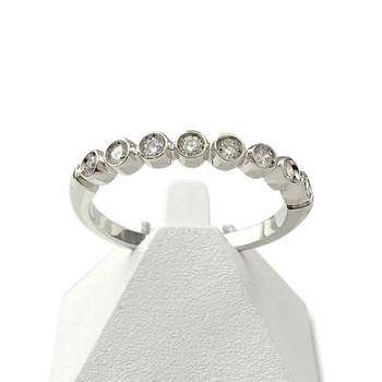 Tweedehands goud 750 witte diamanten ring