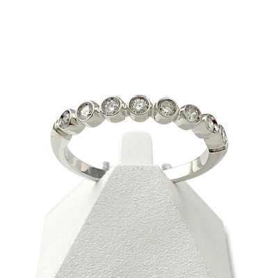 Bague d'occasion or 750 blanc diamants
