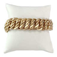 Bracelet d'occasion or 750 jaune maille américaine 20 cm