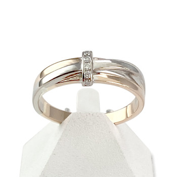 Tweedehands ring 2 goud 750 diamanten