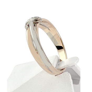 Tweedehands ring 2 goud 750 diamanten