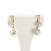 Boucles d'oreilles d'occasion or 750 jaune zirconias - vue V1