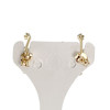 Boucles d'oreilles d'occasion or 750 jaune zirconias - vue V3
