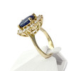 Bague d'occasion or 750 jaune saphir diamants - vue V2