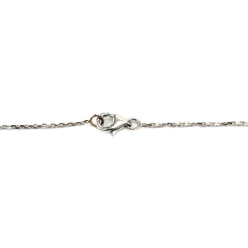 Collier d'occasion or 750 blanc diamants perles de culture du Japon 40 cm - vue 3