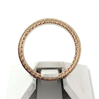 Second-hand 750 rose gold and rhodium-diamond ring