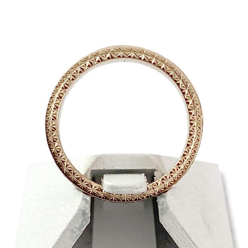 Bague d'occasion or 750 rose et rhodié diamants - vue 3