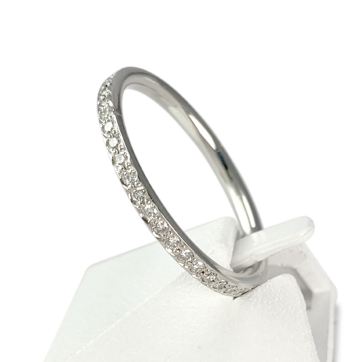 Bague d'occasion or 750 blanc diamants - vue 2