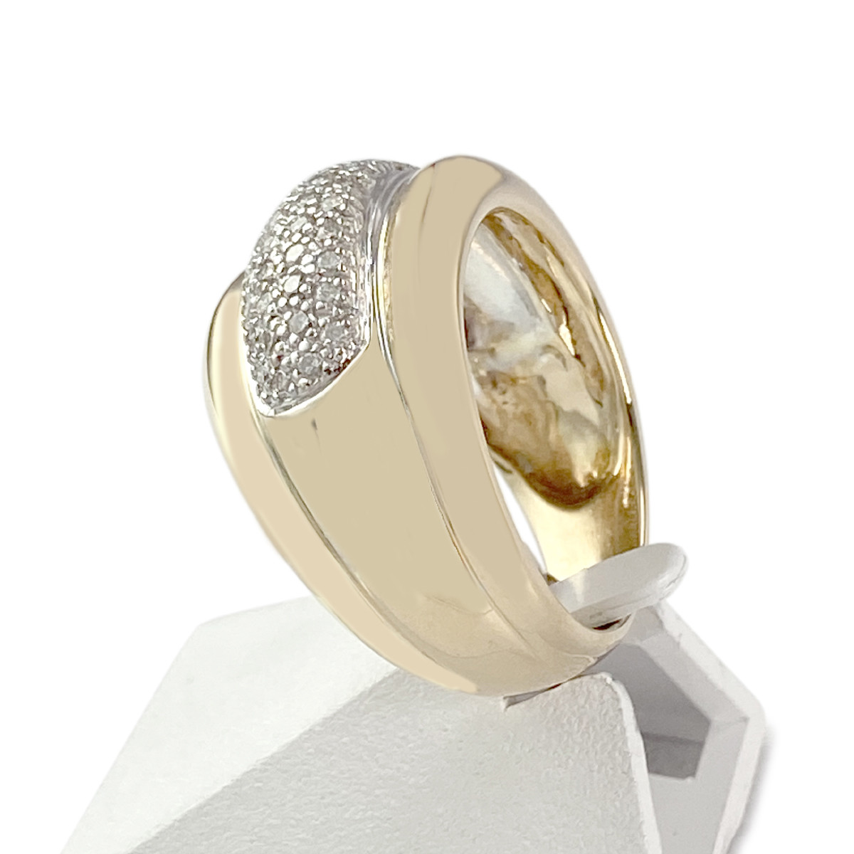 Bague d'occasion 2 ors 750 diamants - vue 2