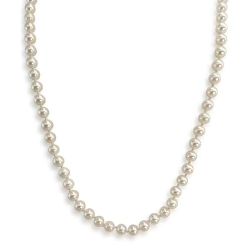 Second-hand necklace 750 yellow gold Japanese cultured pearls 58 cm