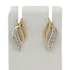 Boucles d'oreilles d'occasion or 750 jaune et rhodié - vue V1