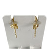 Boucles d'oreilles d'occasion or 750 jaune et rhodié - vue V3