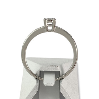 Bague d'occasion or 375 blanc diamants