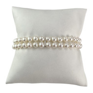 Bracelet d'occasion or 750 blanc perles de Chine 17 cm