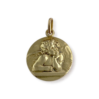 Second-hand pendant in 750 yellow gold