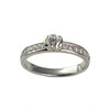 Bague d'occasion or 750 blanc diamants - vue V1