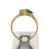 Bague d'occasion or 750 jaune émeraudes diamants - vue V3