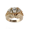 Bague d'occasion or 750 rose et rhodié spinelles synthétique - vue V1