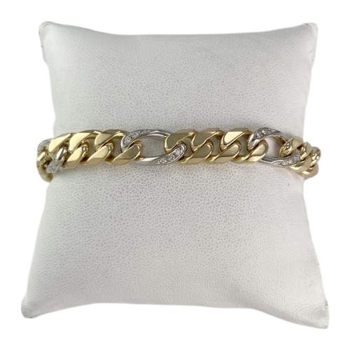Bracelet d'occasion 2 ors 750 diamants 19.5 cm