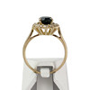 Bague d'occasion or 750 jaune saphir diamants - vue V3