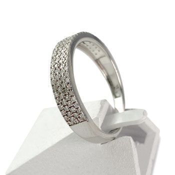 Bague d'occasion or 375 blanc diamants