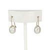 Boucles d'oreilles d'occasion or 375 jaune perles de culture de Chine - vue V1