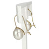 Boucles d'oreilles d'occasion or 375 jaune perles de culture de Chine - vue V2