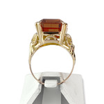 Bague d'occasion or 750 jaune corindon synthétique - vue 3