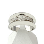 Bague d'occasion or 585 blanc diamants - vue 1