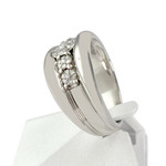 Bague d'occasion or 585 blanc diamants - vue 2