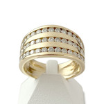 Bague d'occasion or 750 jaune diamants - vue 1