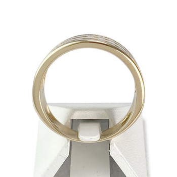 Tweedehands gouden ring 750 gele diamanten