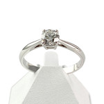 Tweedehands solitaire ring van 750 witgoud met een diamant van 0,50 karaat - afbeelding 1