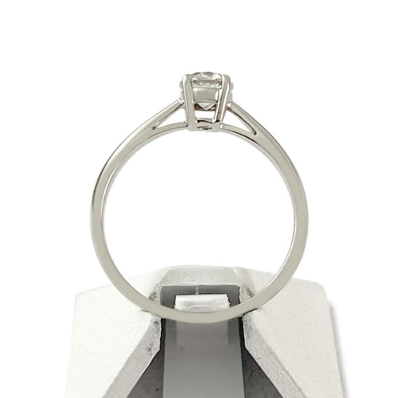 Solitaire d'occasion or 750 blanc diamant 0.50 carat - vue 3