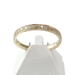 Pre-owned MAUBOUSSIN ring in 14K yellow gold with diamonds - view 1