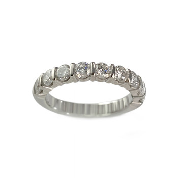 Second-hand gold ring 750 white diamonds