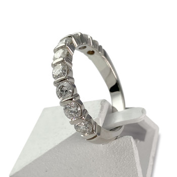 Second-hand gold ring 750 white diamonds