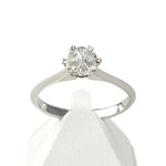 Pre-owned 750 white gold ring with diamonds - view 1