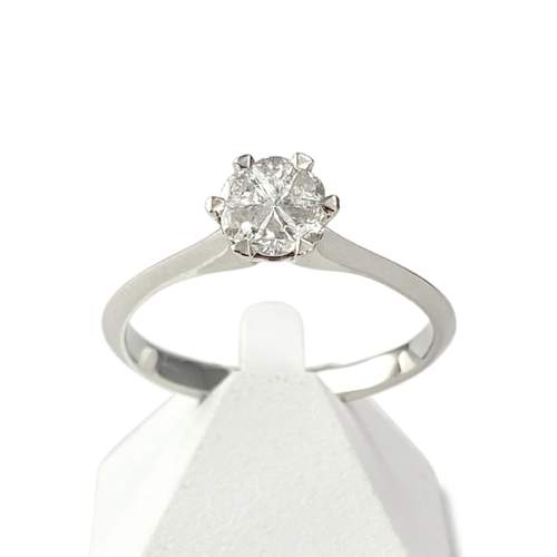 Second-hand gold ring 750 white diamonds