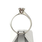Second hand gold 750 white diamonds ring - view 3