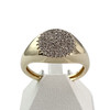 Bague d'occasion or 375 2 tons diamants - vue V1