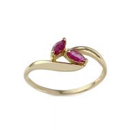 Bague d'occasion or 750 jaune rubis