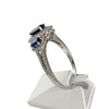 Bague d'occasion or 750 blanc Saphirs et Diamants - vue V2
