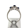 Bague d'occasion or 750 blanc Saphirs et Diamants - vue V3