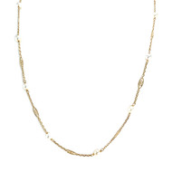 Collier d'occasion or 750 jaune perles de culture 51 cm