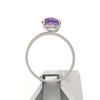 Bague d'occasion or 750 blanc améthyste - vue V3