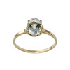 Bague d'occasion or 750 jaune aigue marine - vue V1