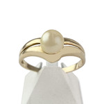 Bague d'occasion or 750 jaune perle de culture - vue 1